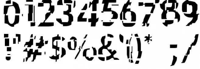 Shattered Font OTHER CHARS