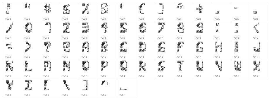 ShatteredSiliconWafers Character Map