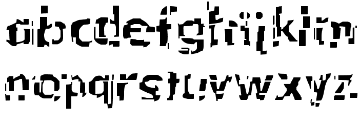 Shattered Font LOWERCASE