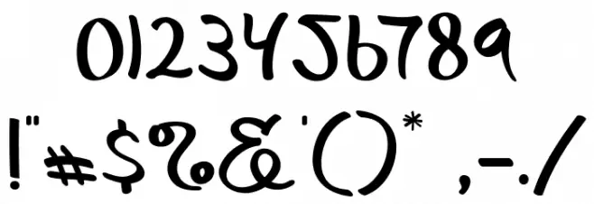 Shaumy Font OTHER CHARS