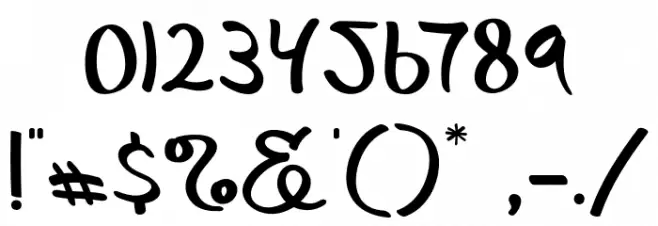 Shaumy Font OTHER CHARS