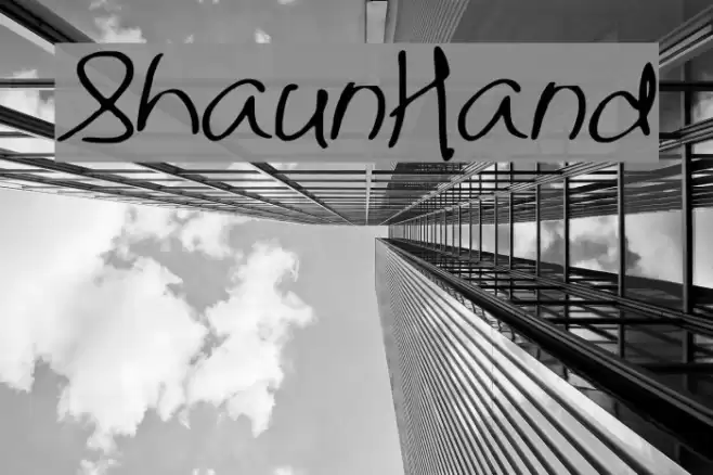 ShaunHand Font examples