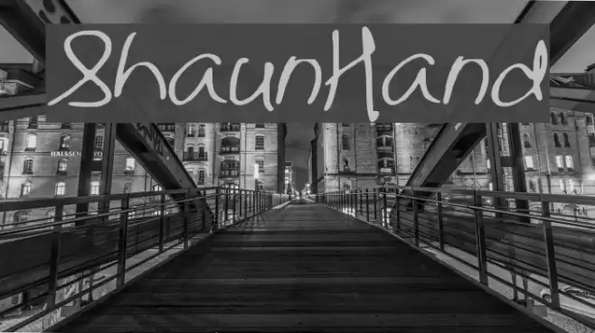 ShaunHand Font examples