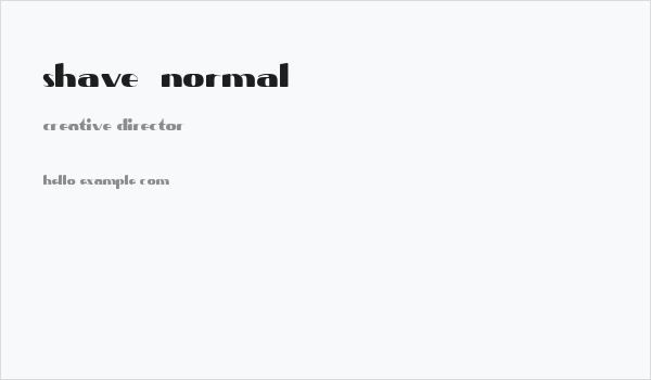 Shave  Normal Business Card