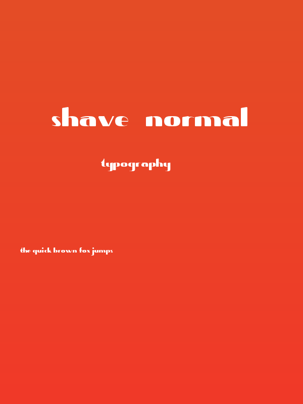 Shave  Normal Poster