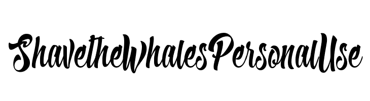 Shave the Whales Personal Use Font