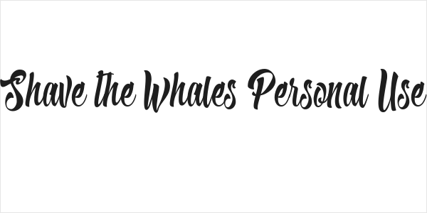 Shave the Whales Personal Use Logo