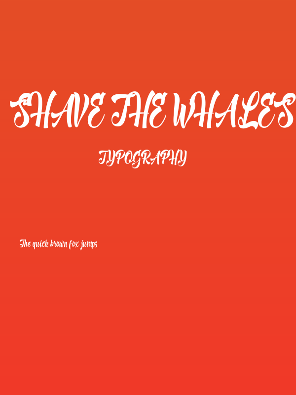 Shave the Whales Personal Use Poster