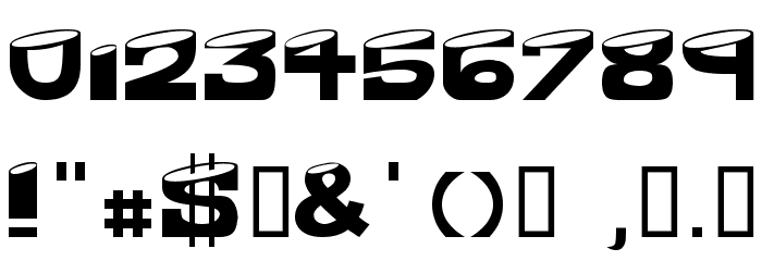 Shaved Font OTHER CHARS