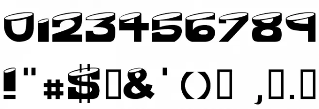 Shaved Font OTHER CHARS