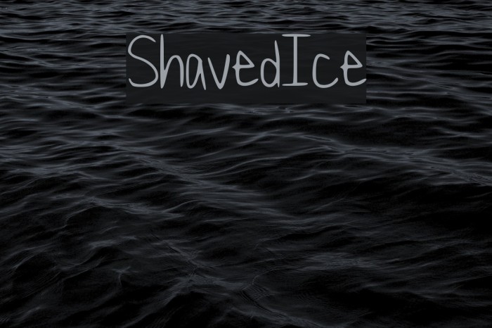 ShavedIce Font examples