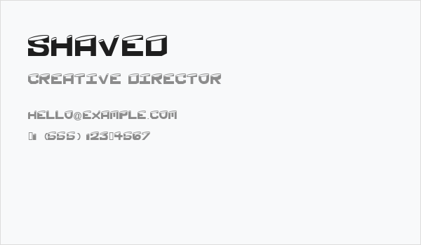 Shaved Business Card