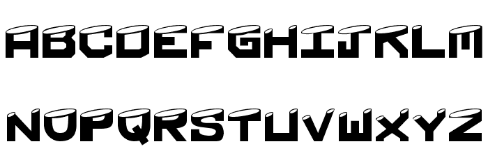 Shaved Font LOWERCASE