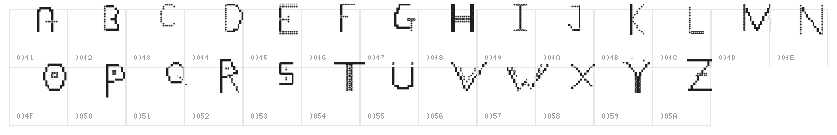 Shayden Regular Character Map