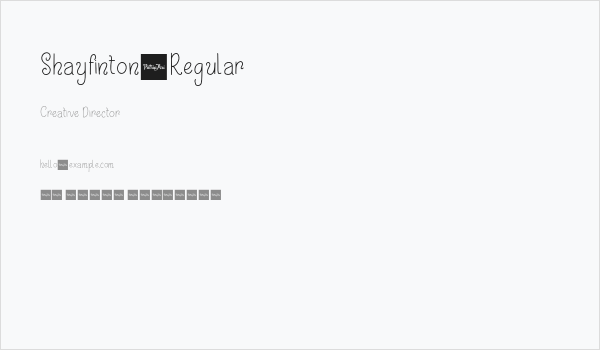 Shayfinton-Regular Business Card