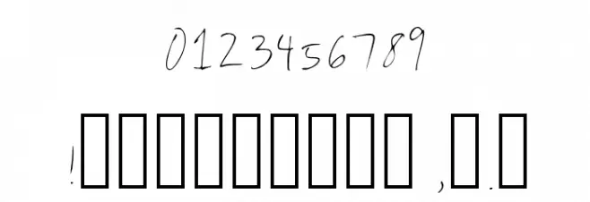 Shaynes_Handwriting Font OTHER CHARS