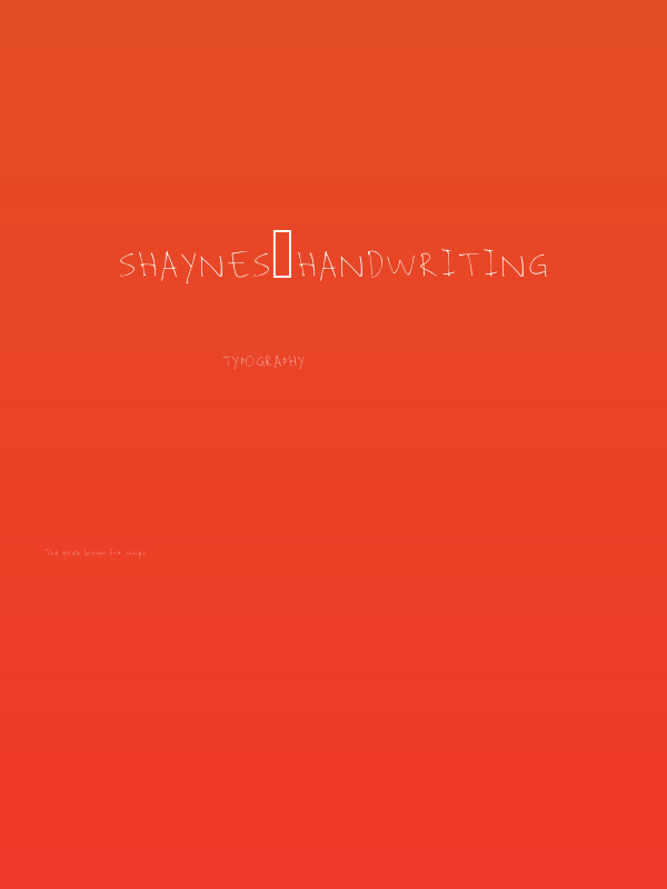 Shaynes_Handwriting Poster