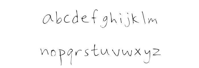 Shaynes_Handwriting Font LOWERCASE