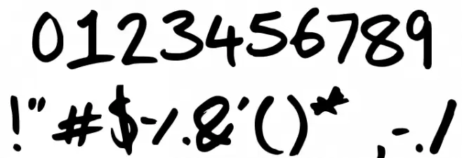 Shazi Hand Font OTHER CHARS