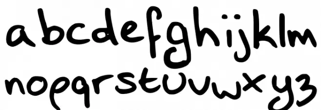 Shazi Hand फ़ॉन्ट लोअरकेस