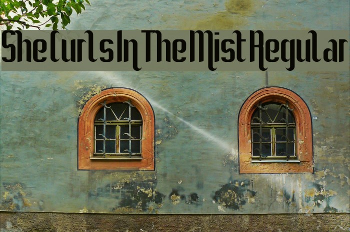 She Curls In The Mist Regular Font examples