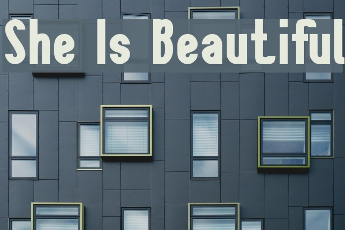 She Is Beautiful Font examples