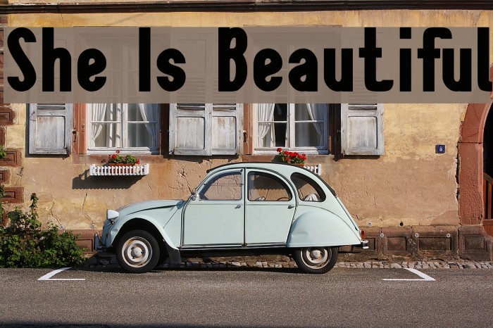 She Is Beautiful Font examples