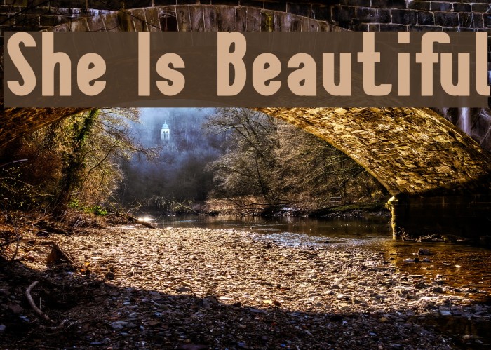 She Is Beautiful Font examples
