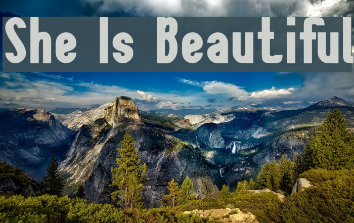 She Is Beautiful Font examples