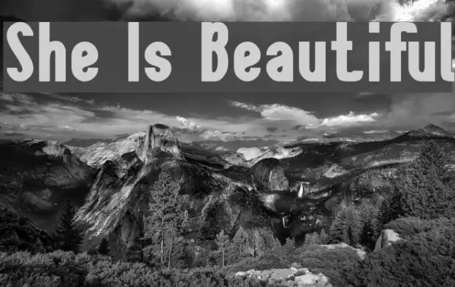 She Is Beautiful Schriftart examples