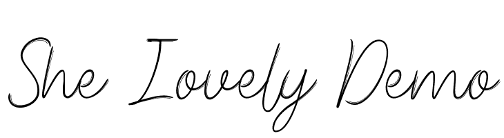 She Lovely Demo फ़ॉन्ट
