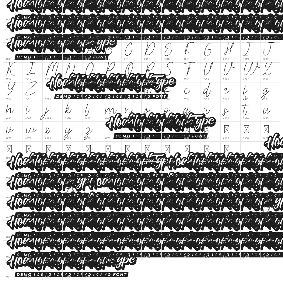 She Lovely Demo Character Map