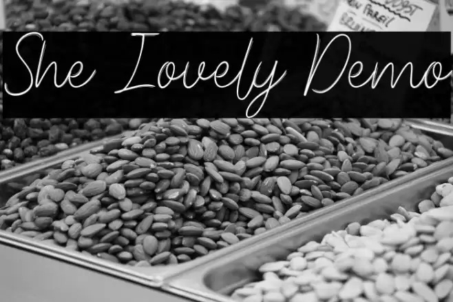 She Lovely Demo फ़ॉन्ट examples