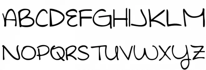 She Paints Me Blue Font UPPERCASE