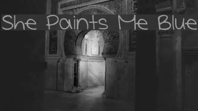 She Paints Me Blue Font examples
