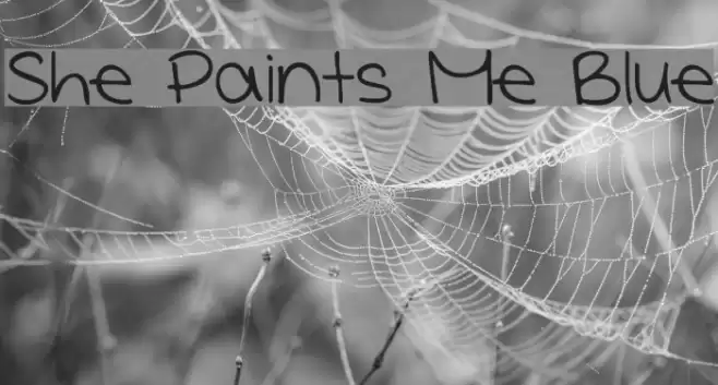 She Paints Me Blue Font examples