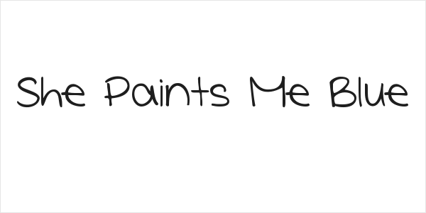 She Paints Me Blue Logo