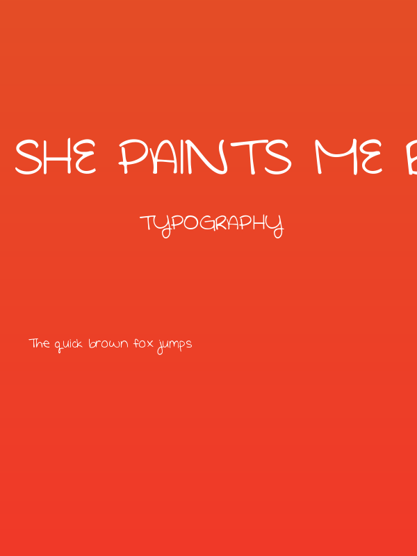 She Paints Me Blue Poster