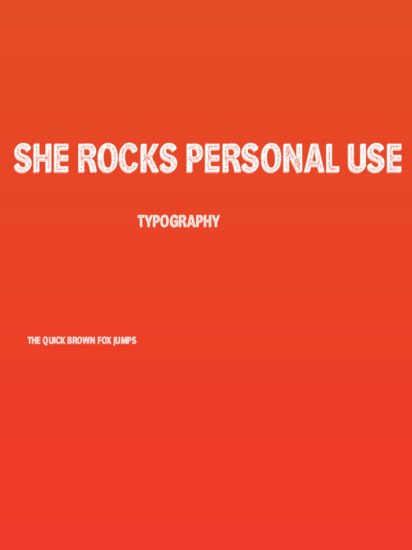 She Rocks Personal Use Poster