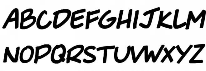 She Said Bold Italic Caratteri MINUSCOLO