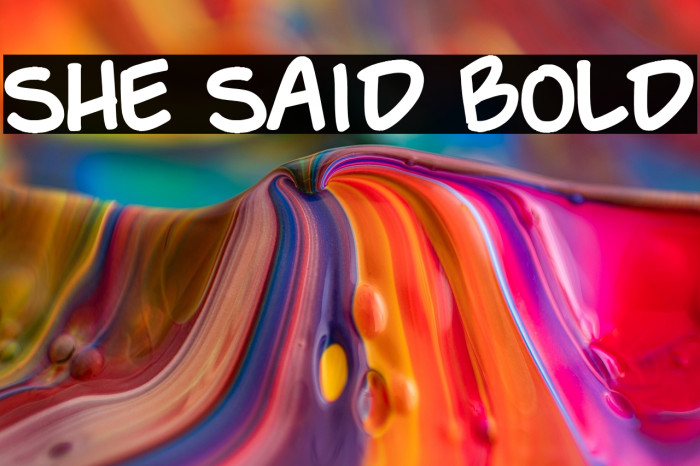 She Said Bold Example 1