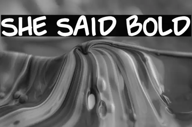 She Said Bold Polices examples