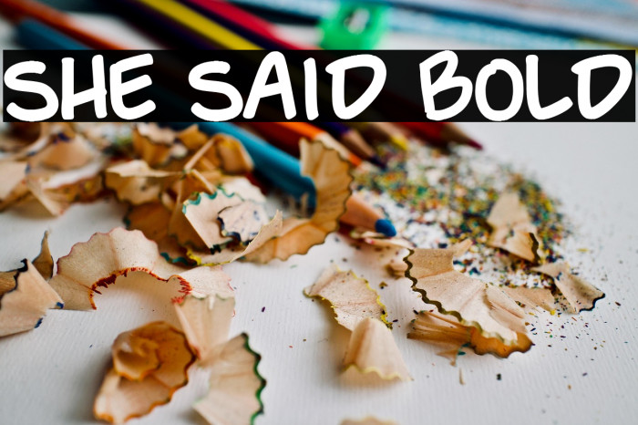 She Said Bold Example 3