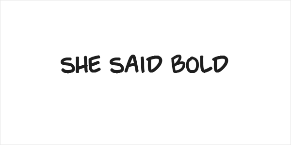 She Said Bold Logo