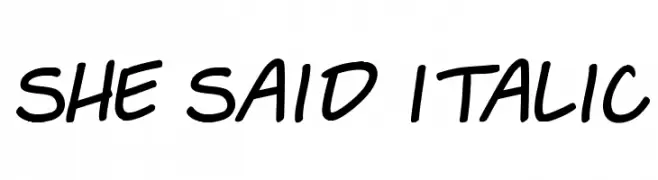 She Said Italic  Fuentes Gratis Descargar