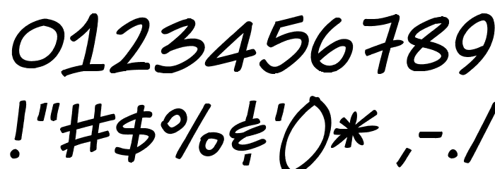 She Said Italic Font OTHER CHARS