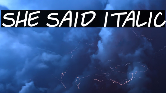 She Said Italic Example 2