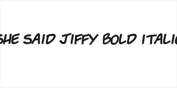 She Said Jiffy Bold Italic Logo