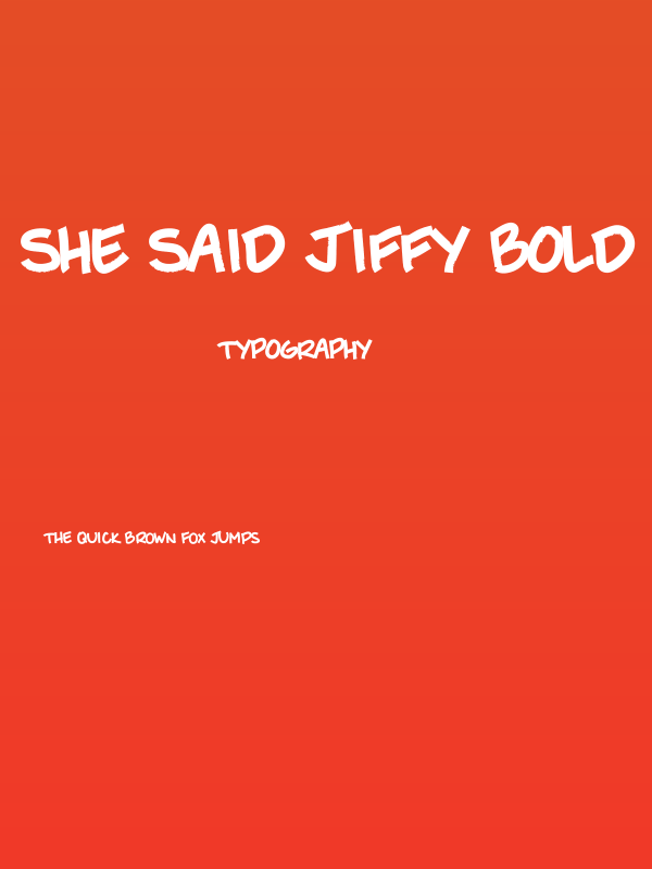 She Said Jiffy Bold Poster