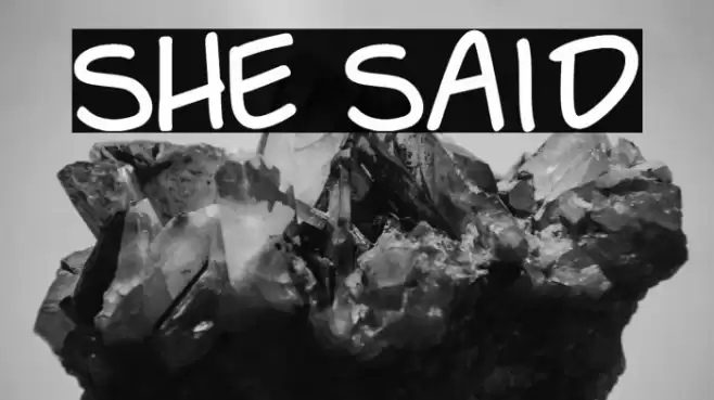 She Said Font examples